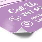 Poster Spa rose, Centre de bien-être, Salon de beauté bri (Coin)