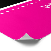 Poster Spa Zebra Salon Rose tendance (Coin)