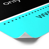 Poster Spa Zebra Salon tendance Turquoise Bleu (Coin)