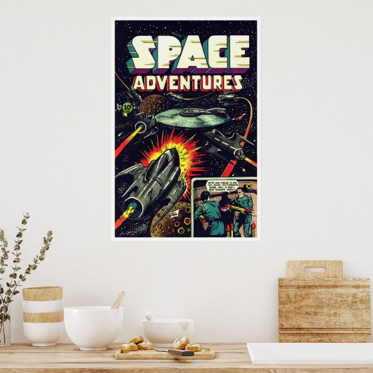 Poster Space Adventures #4 (1953) (Cuisine)