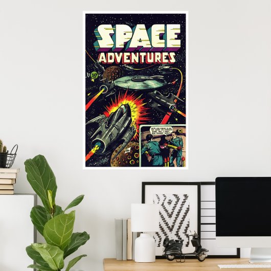 Poster Space Adventures #4 (1953) (Bureau à domicile)