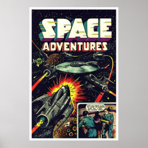 Poster Space Adventures #4 (1953)