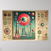 Poster Space Age Interplanetary Coordinates Alien Relic (Devant)