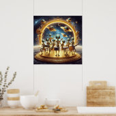Poster Space Aliens 8 Man Band, Instruments de musique 01 (Cuisine)
