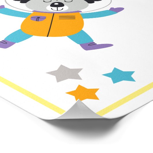 Poster Space Animaux Art Imprimer Koala (Coin)
