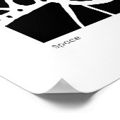 Poster "Space" B&W Art Abstrait (Coin)