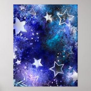 Poster Space Background with Stars
