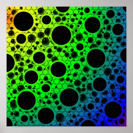 Poster Space Bubble Spots (Devant)