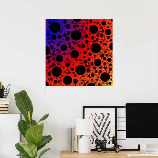 Poster Space Bubble Spots (Bureau à domicile)