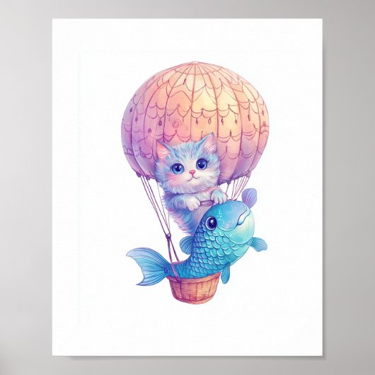 Poster Space Cat Dreams - Funny Vaporwave Galaxy Kitty Ki (Devant)
