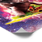 Poster Space Cat Llama Sloth Riding Taco (Coin)