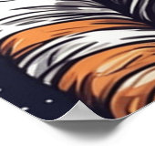 Poster Space Cowboy Cat Print, Bright Rainbow Art numériq (Coin)