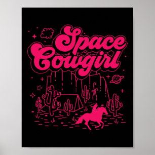 Poster Space Cowgirls Bychelorette Party Rodéo Filles Fem