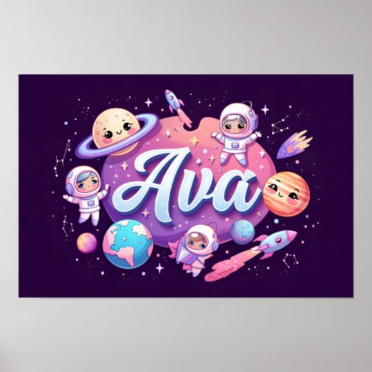 Poster Space Dreams Ava Wall Art (Devant)