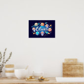 Poster Space Dreams Oliver Wall Art (Cuisine)