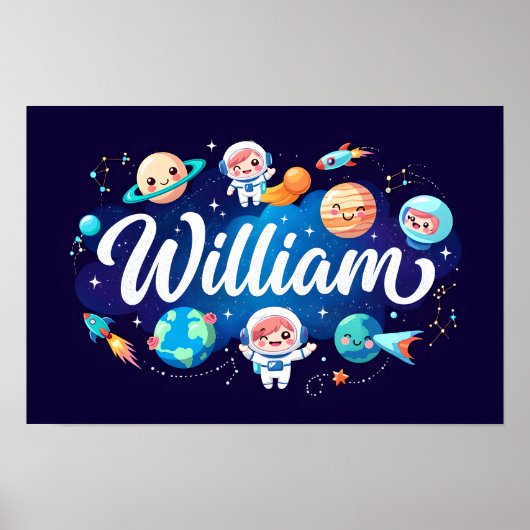 Poster Space Dreams William Wall Art (Devant)