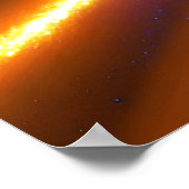 Poster Space Fire Stars Electric Galaxy Night Sky (Coin)