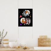 Poster Space Guinea Pigs Astronauts Cosmique Cavy Pet (Cuisine)