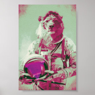Poster space lion