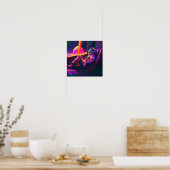 Poster "Space Lounge" - Futuristic Neon Art (Cuisine)