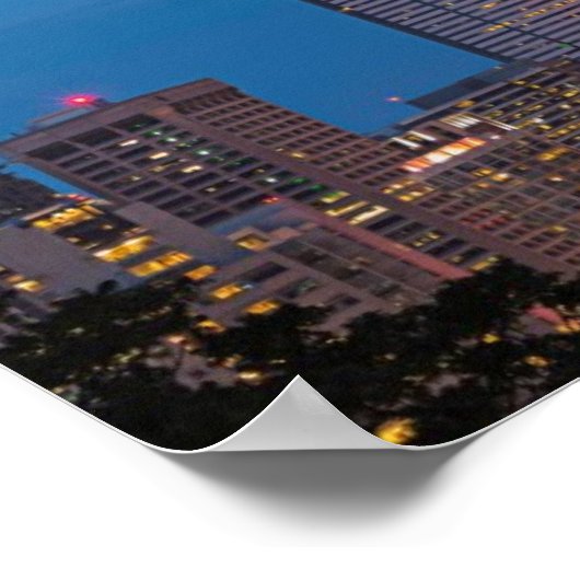 Poster Space Needle et le centre de Seattle (Coin)