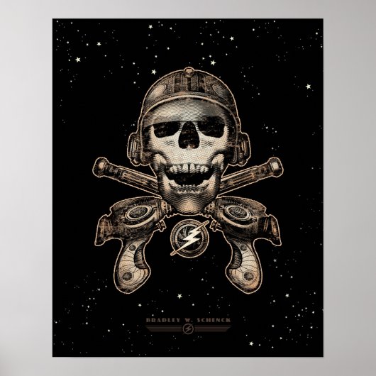 Poster "Space Pirate" (raygun) (16x20 inch) (Voorkant)