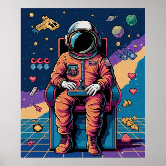 Poster Space & Pixels pour toujours (Devant)