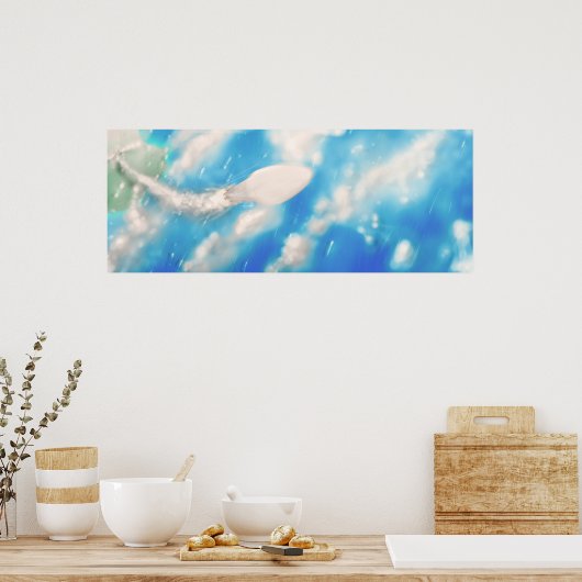 Poster Space Rocket Levée de lancement. (Cuisine)