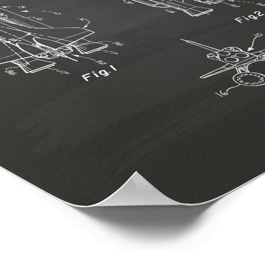 Poster Space Shuttle 1975 Patent Art - Chalkboard (Coin)