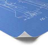 Poster Space Shuttle 1977 Patent Art - Blueprint (Coin)