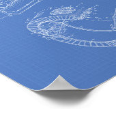 Poster Space Shuttle 1977 Patent Art - Blueprint (Coin)