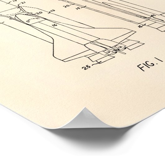 Poster Space Shuttle 1977 Patent Art - Old Peper (Coin)