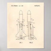 Poster Space Shuttle 1977 Patent Art - Old Peper (Devant)