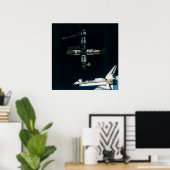 Poster Space Shuttle Atlantis avec MIR (Bureau à domicile)
