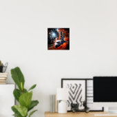 Poster Space Shuttle Atlantis Hubble Telescope Artwork (Bureau à domicile)