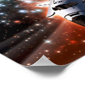 Poster Space Shuttle Atlantis Hubble Telescope Artwork (Coin)