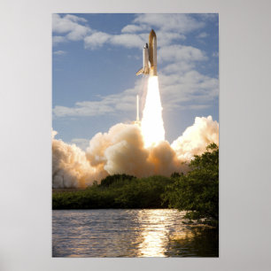 Poster Space Shuttle Atlantis se lève sur 11