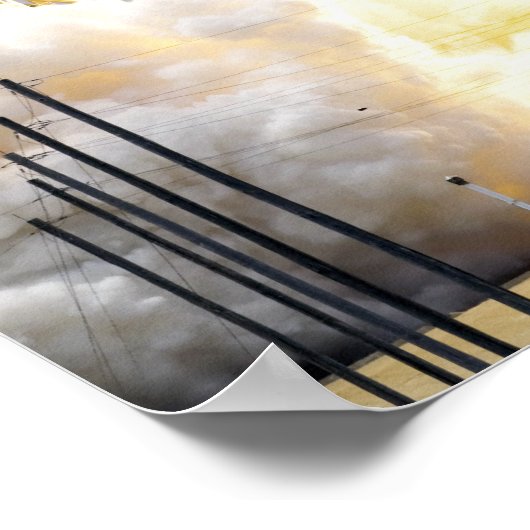 Poster Space Shuttle Atlantis se lève sur 2 (Coin)