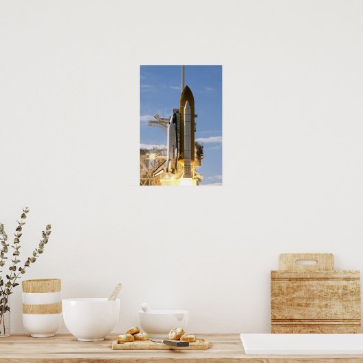 Poster Space Shuttle Atlantis se lève sur 8 (Cuisine)