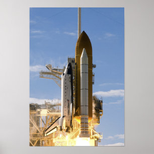 Poster Space Shuttle Atlantis se lève sur 8
