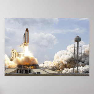 Poster Space Shuttle Atlantis se lève sur 9