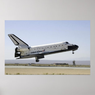 Poster Space Shuttle Atlantis se prépare pour l'atterriss