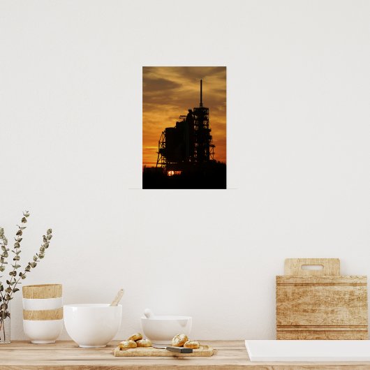 Poster Space Shuttle Atlantis sur le pad de lancement (Cuisine)