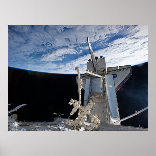 Poster Space Shuttle Discovery & ISS (Devant)