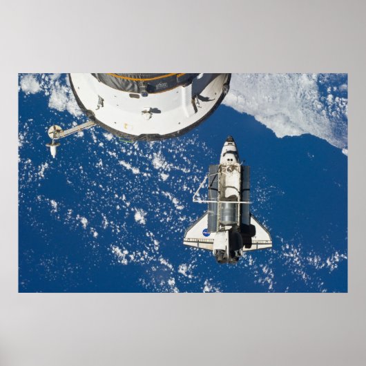 Poster Space Shuttle Discovery & ISS (Devant)