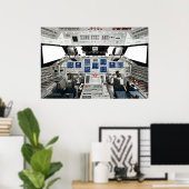 Poster Space Shuttle Discovery OV-103 Cockpit (Bureau à domicile)
