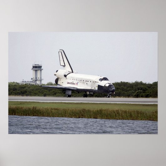 Poster Space Shuttle Discovery sur la piste (Devant)