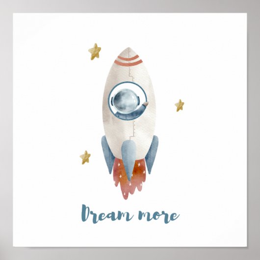 Poster Space Shuttle Dream Plus de couleur blanche (Devant)