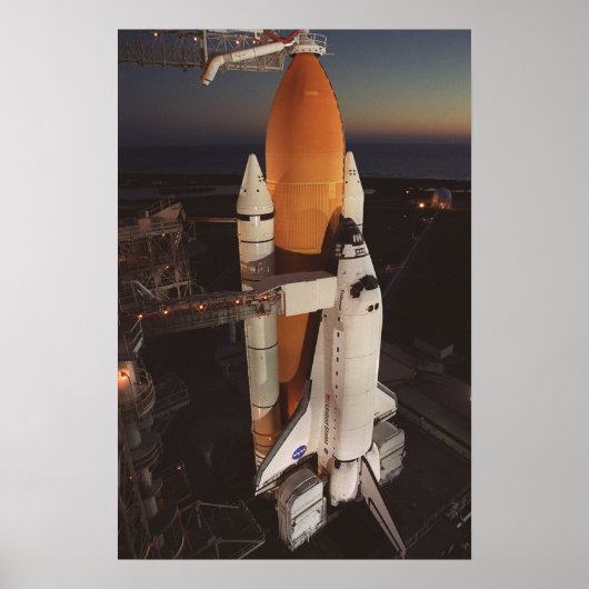 Poster Space Shuttle Endeavor se prépare pour le lancemen (Devant)