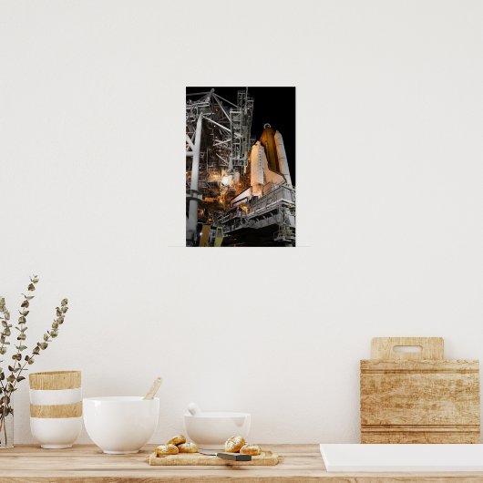 Poster Space Shuttle Endeavor sur le lancement pad 2 (Cuisine)
